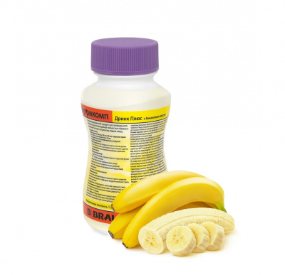 Нутрикомп Дринк Плюс банановый 200 мл. в пластиковой бутылке купить оптом в Ульяновске