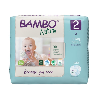 Эко-подгузники Bambo Nature 2 (3-6 кг), 30 шт купить оптом в Ульяновске